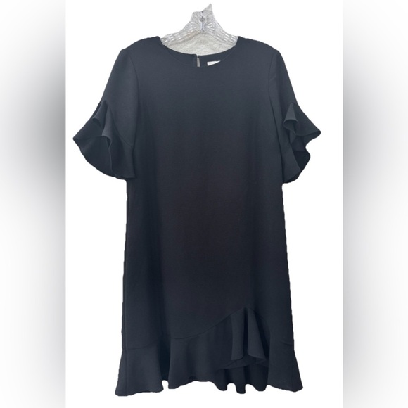 Charles Henry  Black Ruffle Mini Dress - Picture 2 of 6